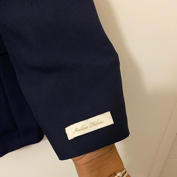 NWTTed Baker Oversized Blue Arval Relaxed Peaked Lapel Db Blazer - Size 8 - Picture 6 of 16